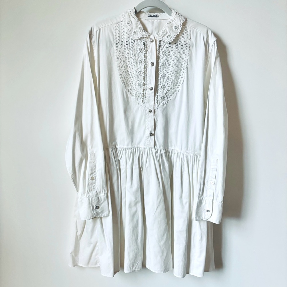 Miu Miu White Western Dress